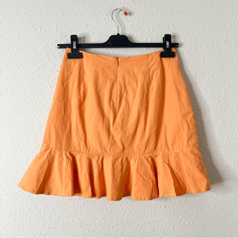 Showpo Astarte Ruched Mini Skirt In Sherbet NEW Size 2