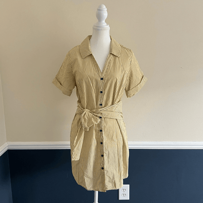 Nation LTD Nida Striped Mini Shirt Dress Size Medium