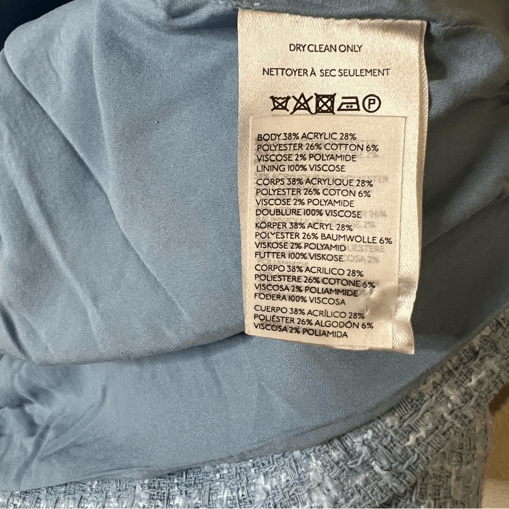 Anthropologie Maeve Sleeveless Tweed Blazer Mini Dress NEW Plus Size 18W in Blue