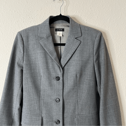 J. Crew Gray Wool Blend Blazer Jacket Size 4