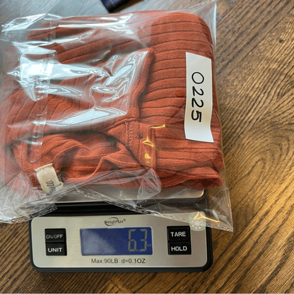 Madewell Ribbed Polo Button-Front Tee in Rust Size Small Short Sleeve