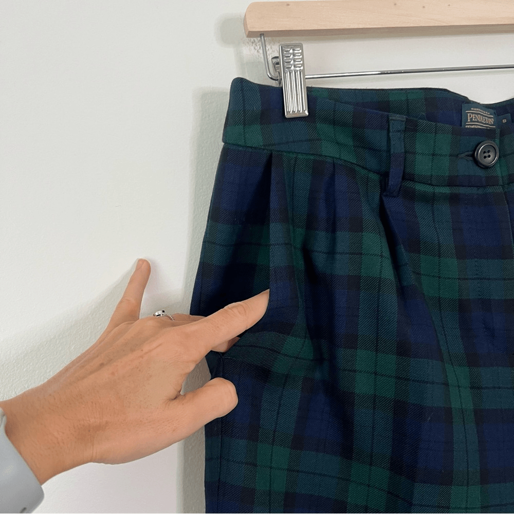 Pendleton Woolenmills Virgin Wool Plaid Trousers Dress Pants Size 8