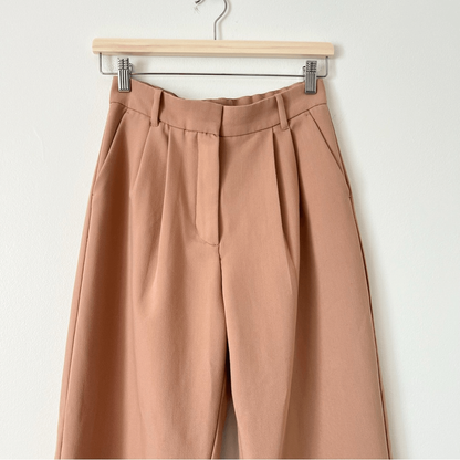 Abercrombie & Fitch Sloan Trousers Wide Leg Pants in Tan Size 27/4S