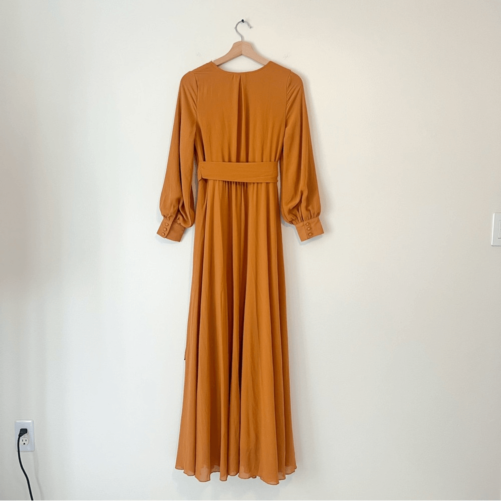 Jessakae Collection Marigold Long Maxi Dress Size Small Chiffon