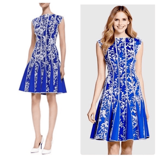 Tadashi Shoji Embroidered Neoprene Mini Dress Size Large