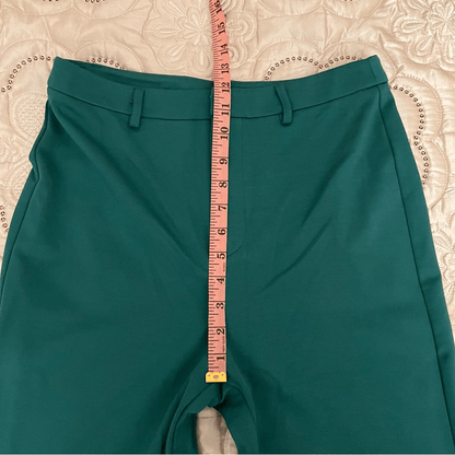 Anthropologie Flat White Flare Pants in Green NEW Size Medium