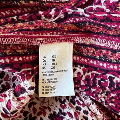 American Eagle Outfitters Boho Floral Pattern Mini Shift Dress