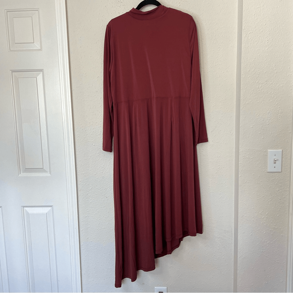 Eloquii Asymmetrical Long Sleeve Midi Dress NEW Plus Size 18