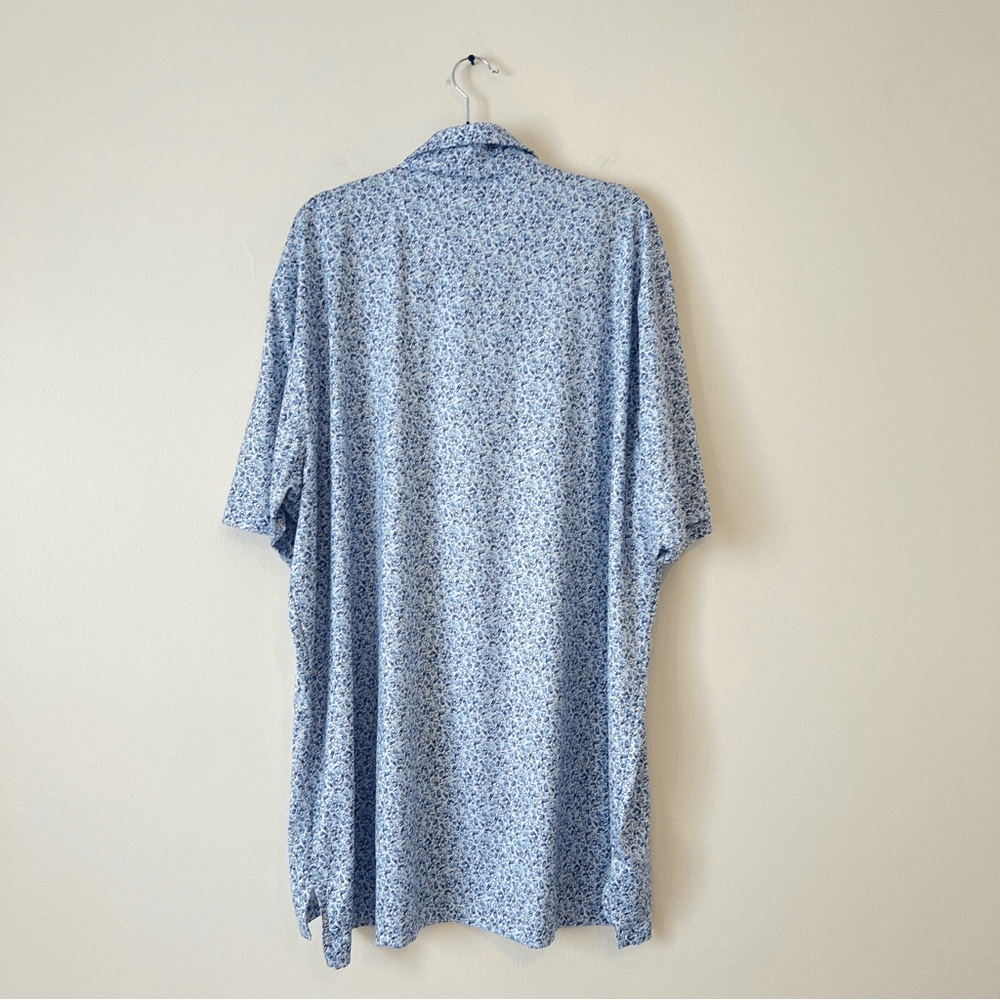 Peter Millar Dazed & Transfused Printed Tech Jersey Golf Polo Shirt Size XXL