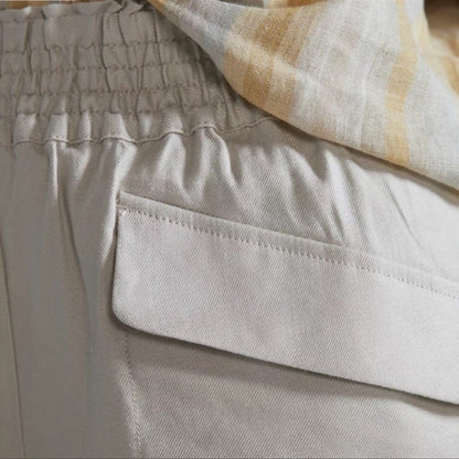 Anthropologie Maeve Linen A-Line Shorts in Stone NEW Size XL