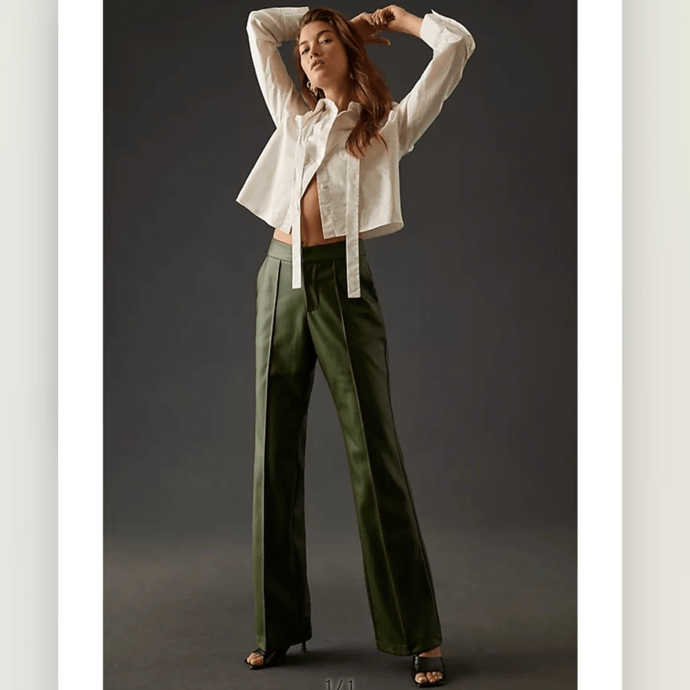 Anthropologie Avec Les Filles Faux Leather Pants NEW Size 8