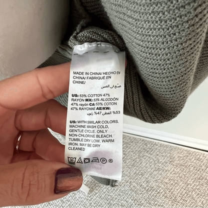 Chico’s Olive Green Open Front Cardigan Size Large Cotton