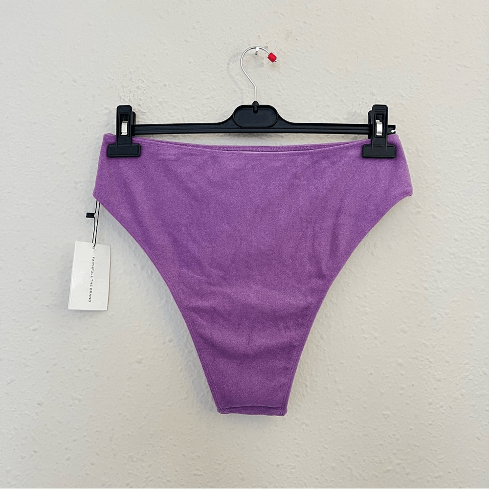 Faithfull The Brand Citra Bikini Bottom in Grape NEW Size 12/XXL
