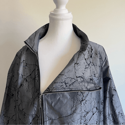 Sun Kim Gray Lightweight Asymmetrical Jacket Size Large