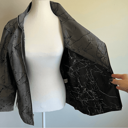 Sun Kim Gray Lightweight Asymmetrical Jacket Size Large