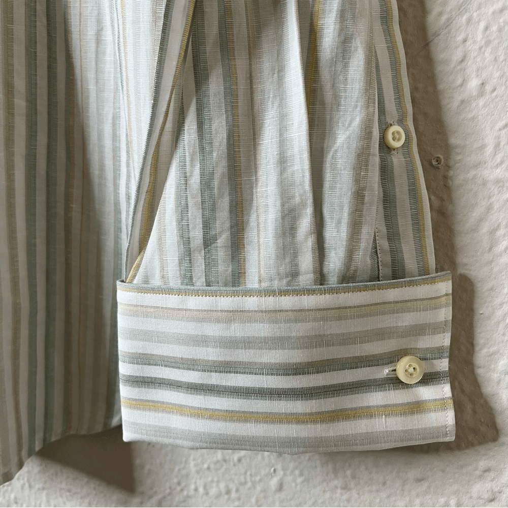 Banana Republic Men’s Linen Blend Striped Long Sleeve Button Down Shirt NEW XL