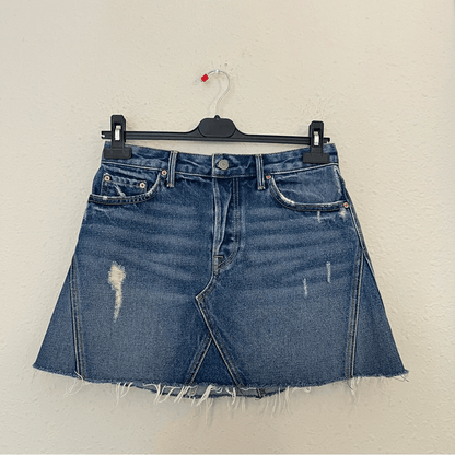 GRLFRND Eva Denim Mini Skirt Size 26 Medium Wash