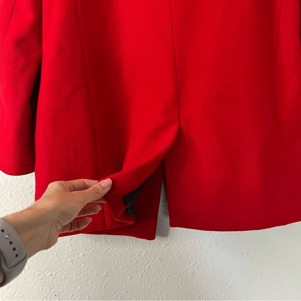 NICHOLAS Red Wool Cashmere Coat Size 6