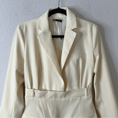 ZARA Butter Yellow Blazer Mini Dress  Blogger Favorite Size Small