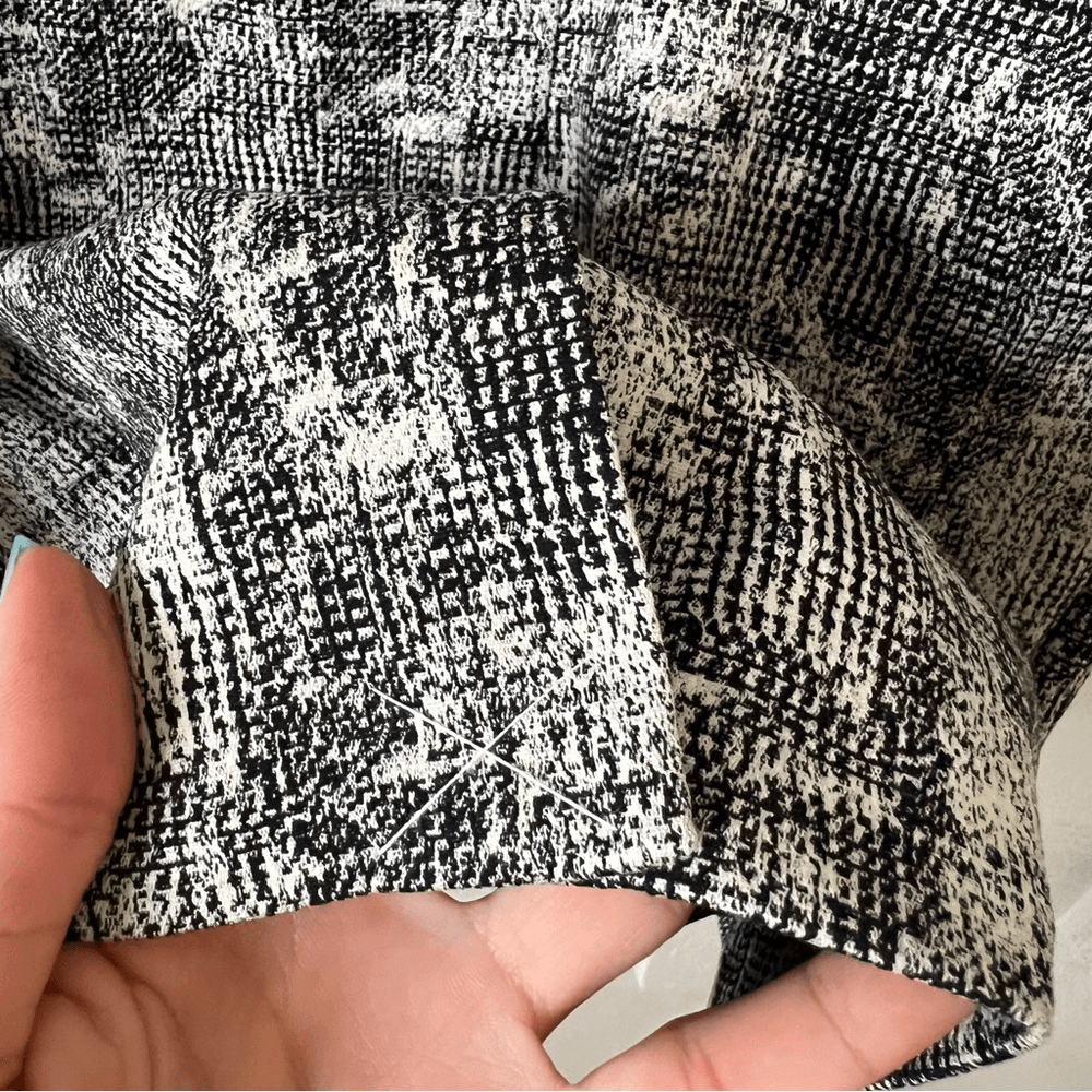 MM Lafleur Aditi Sheath Dress in Black and White Crackle Print NEW Size 2