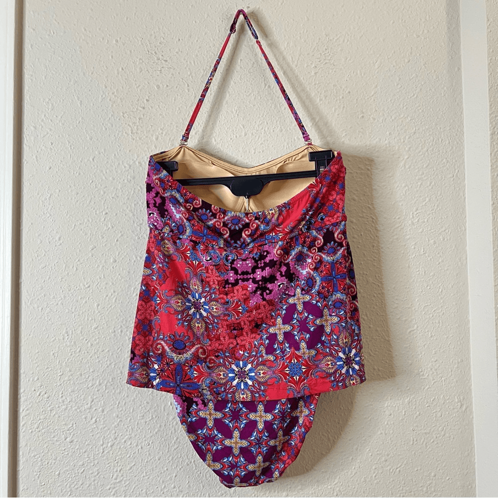 Garnet Hill Strapless One Piece Swimsuit NEW Size 12