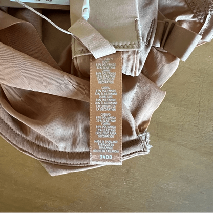 SKIMS No Show Molded Unlined Underwire Demi Bra NEW Nude OCHRE 34DD