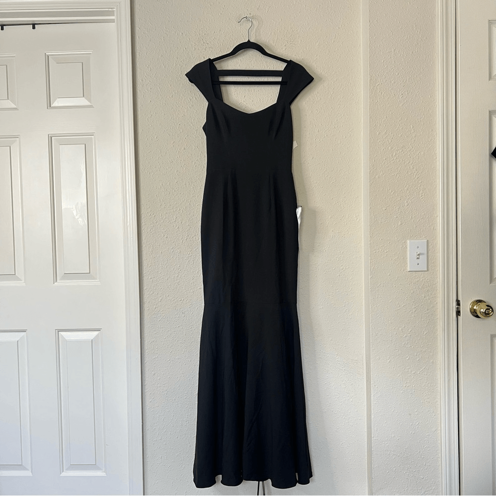 Dress the Population Minerva Black Mermaid Gown Maxi Dress NEW Size Small