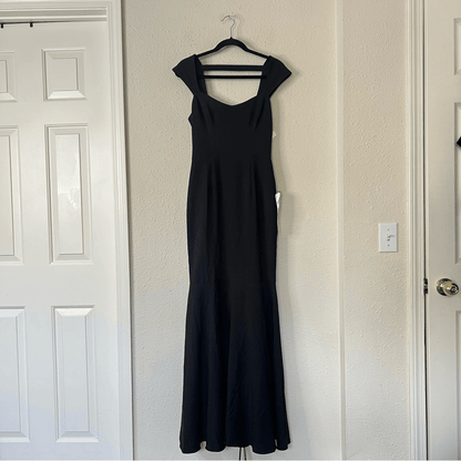 Dress the Population Minerva Black Mermaid Gown Maxi Dress NEW Size Small