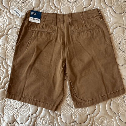 Old Navy Lived-In Straight Cargo Khaki Shorts NEW Size 31