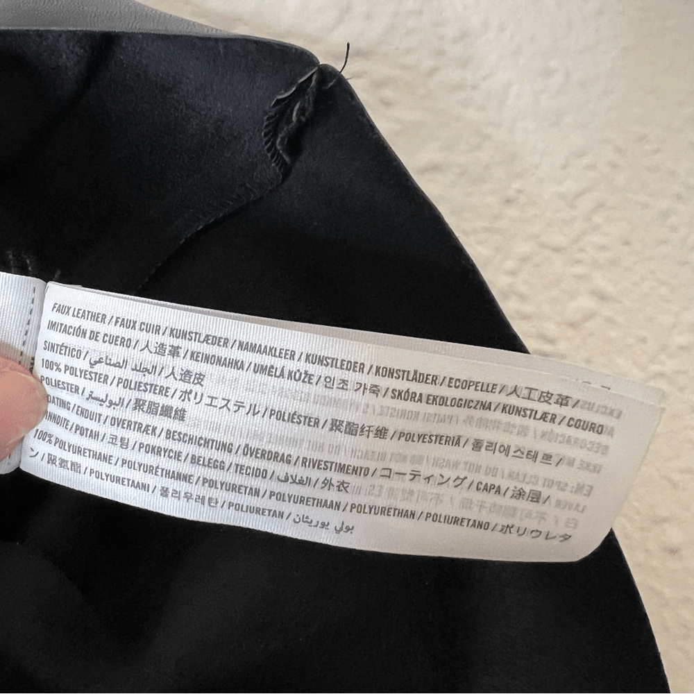 Social Tourist Black Faux Leather Pleated Mini Skirt Size Medium