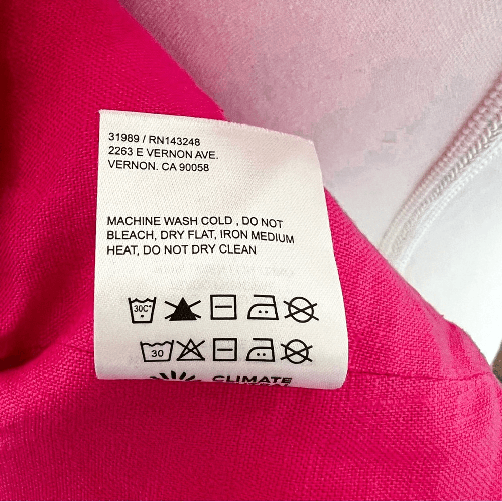 Reformation Orzo Pink Linen Crop Top in Pink Size 10