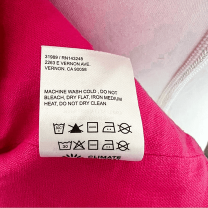 Reformation Orzo Pink Linen Crop Top in Pink Size 10