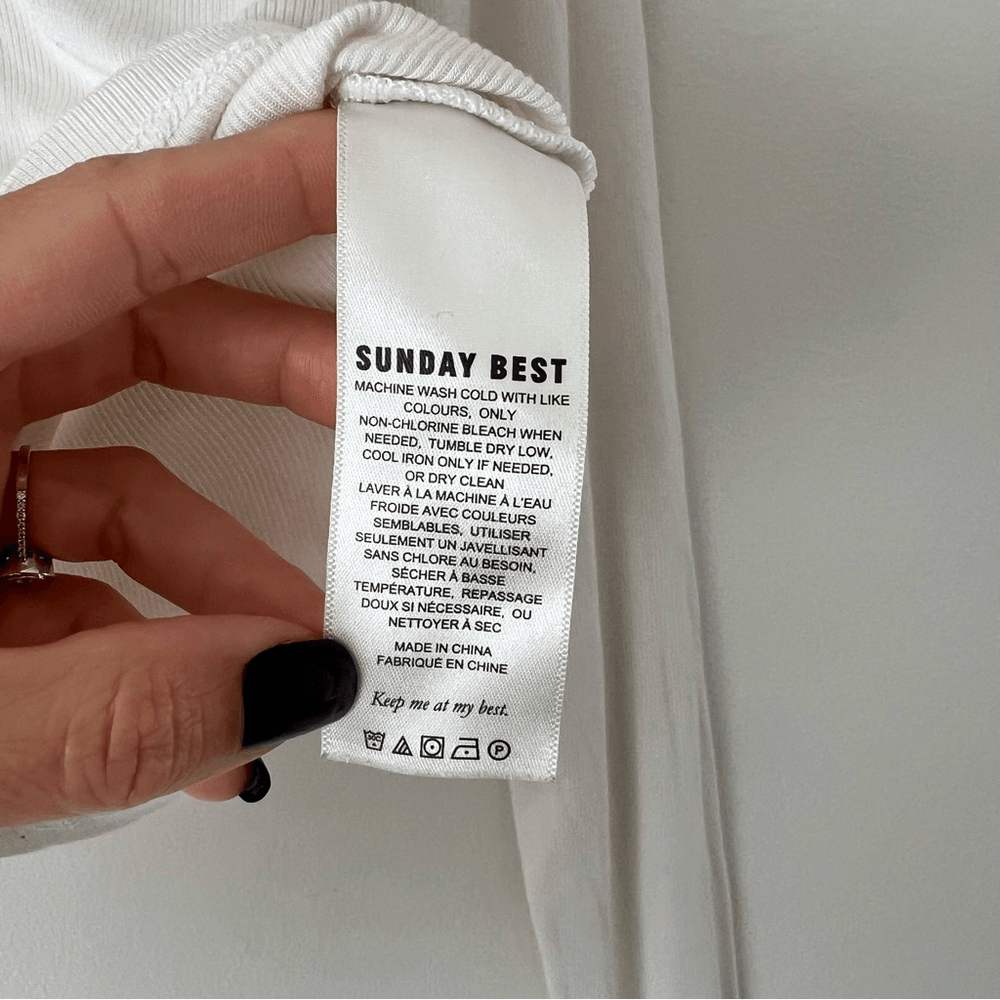 Aritzia Sunday Best Freshman Cropped Turtleneck Ribbed Long Sleeve Top Size M