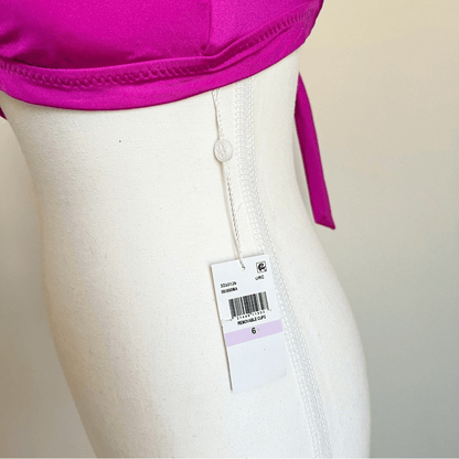 Trina Turk Atlas Buckle Bikini Top NEW in Pink Size 6