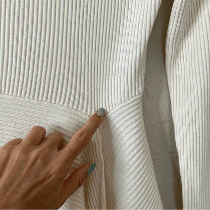 3.1 Phillip Lim Ribbed Sweater With Waist Tie Antique White Beige Size Small