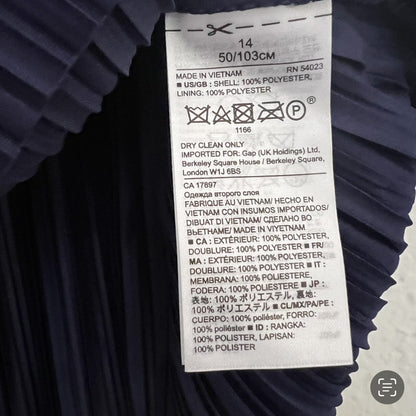 Banana Republic Layered Pleated Navy Blue Mini Skirt NEW Size 14