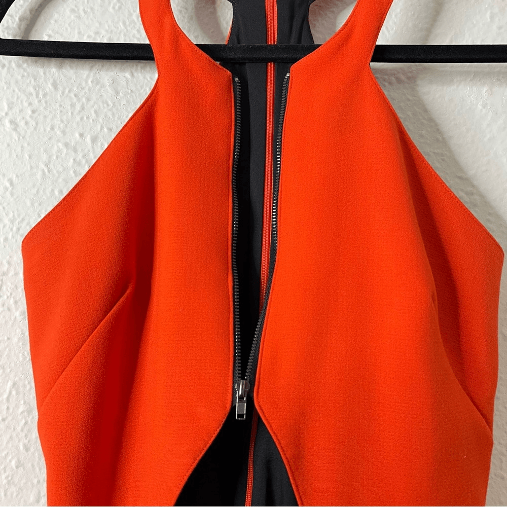 Hunter Bell Laurie Front Zip Cut Out  Flare Mini Dress Size 6