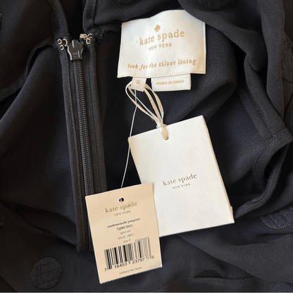 Kate Spade Mademoiselle Sleeveless Black Peplum Jumpsuit NEW Size 6