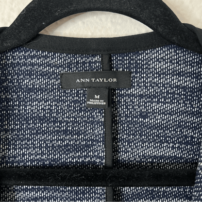 Ann Taylor Open Front Tweed Blazer Jacket Size Medium