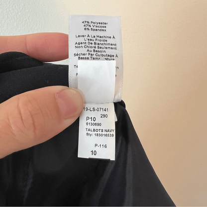 Talbots Navy Blue Barely Boot Trousers Dress Pants NEW Size 10 Classic
