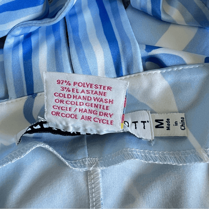 Gretchen Scott Isosceles Iconic Iris Mini Dress Size Medium Blue