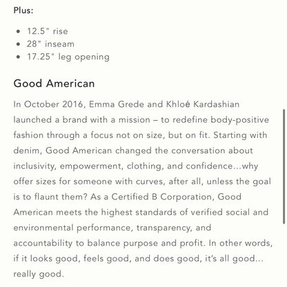 Anthropologie Good American Curve High-Rise Straight Jeans NEW Plus Size 22