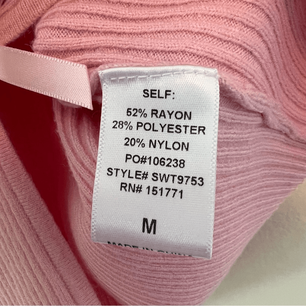 LE LIS Satin Bow Detail Sleeveless Sweater Top in Pink NEW Size Medium