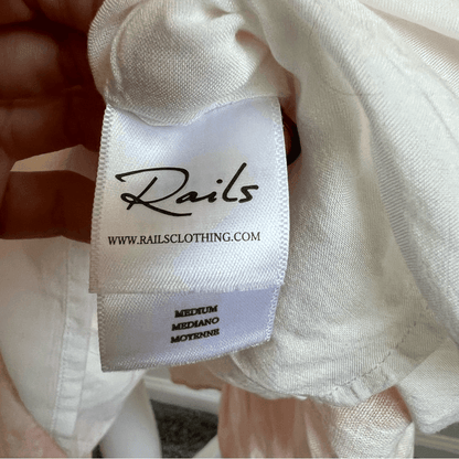 Revolve RAILS Delilah Linen Midi Dress in Peach Pink Tie Dye Size Medium