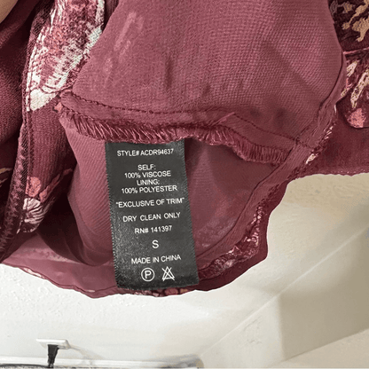 ATSR The Label Kirsten Floral Mini Dress A-Line Fit & Flare Size S Long  Sleeve