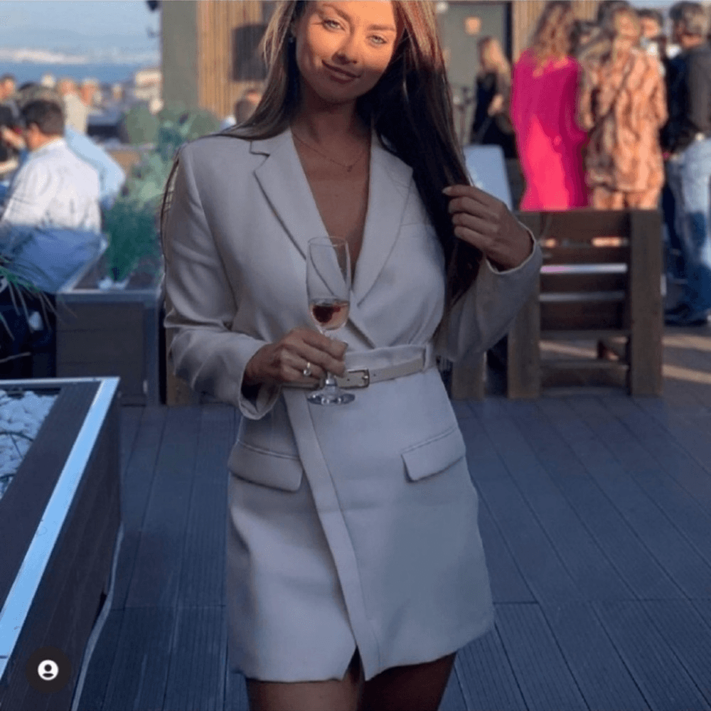 ZARA Butter Yellow Blazer Mini Dress  Blogger Favorite Size Small