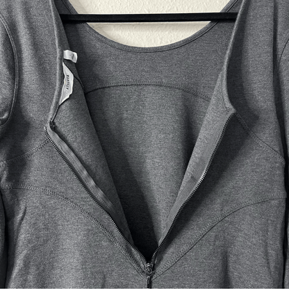 Athleta Illusion Ponte Knit Long Sleeve Dress Size Large in Gray