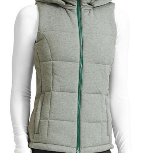 Athleta Jasper Green Zipper Closure Puffer Vest Women’s Size Small