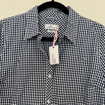 Vineyard Vines Gingham Chilmark Classic Button Down Shirt NEW Size 6