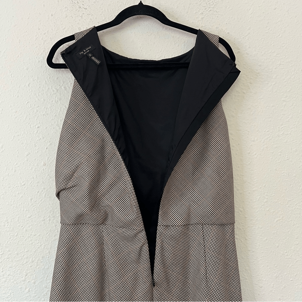 Rag & Bone Logan Houndstooth Wool Mini Sheath Dress Size 6